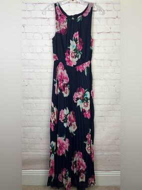 J Howard Floral Sleeveless Maxi Dress with Pleated Skirt